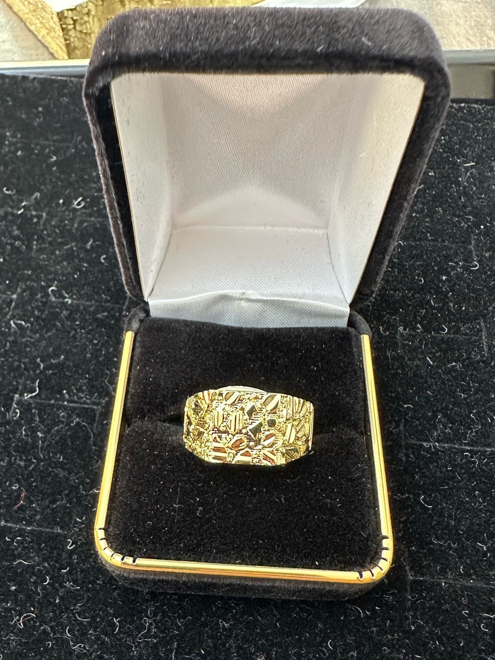 New Gold plated Nugget Ring, size 7-11